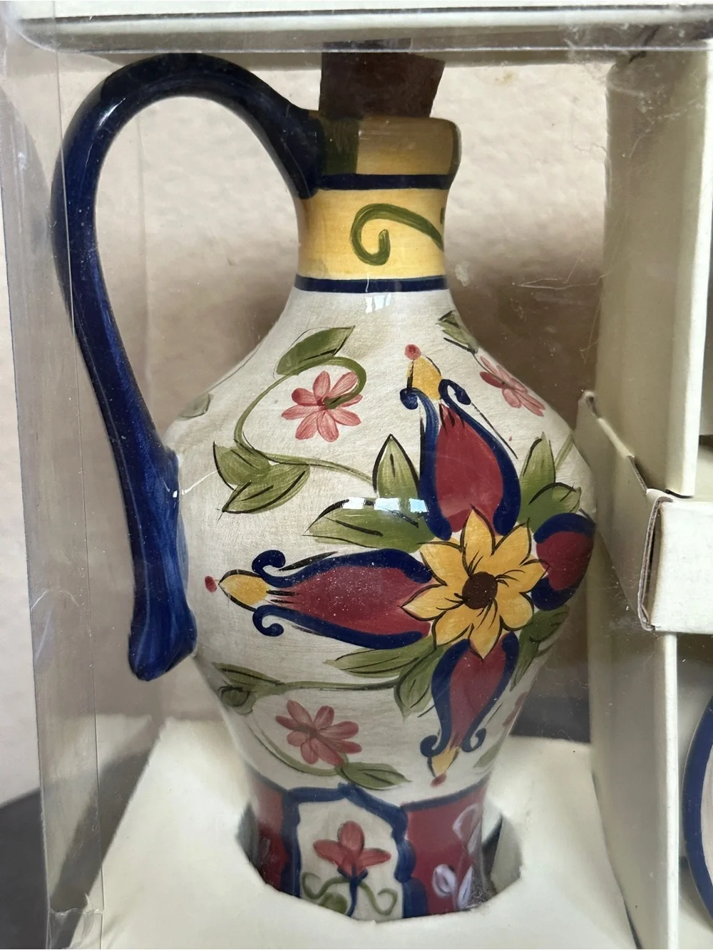 Pier 1 Vallarta Oil Jar & Drizzler Set with 4 Bread Dipping Bowls Discontinued
